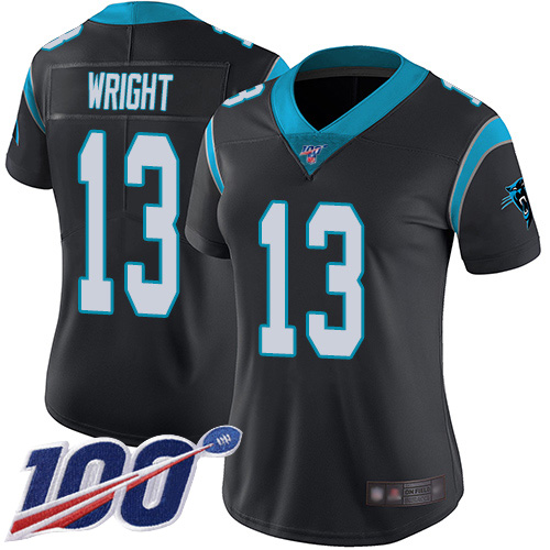 Carolina Panthers Limited Black Women Jarius Wright Home Jersey NFL Football #13 100th Season Vapor Untouchable->carolina panthers->NFL Jersey
